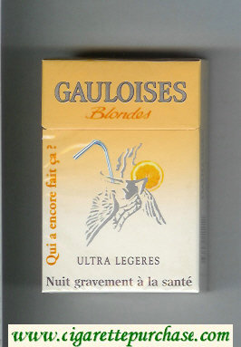 Gauloises Blondes Cigarettes Ultra Legeres Qui a Encore Fait Ca ' hard box