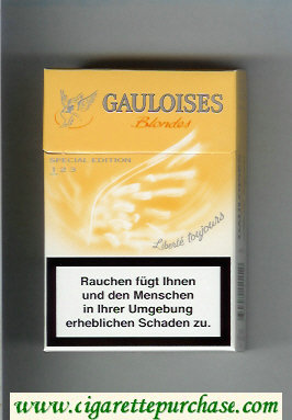 Gauloises Blondes yellow Cigarettes hard box