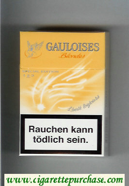 Gauloises Blondes Liberte Toujours yellow Cigarettes hard box