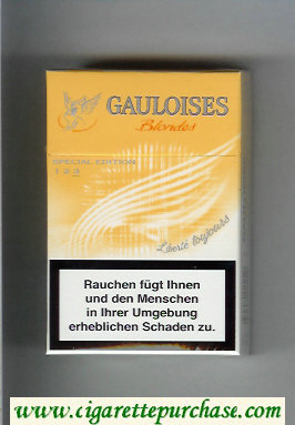 Gauloises Blondes Cigarettes Liberte Toujours yellow hard box