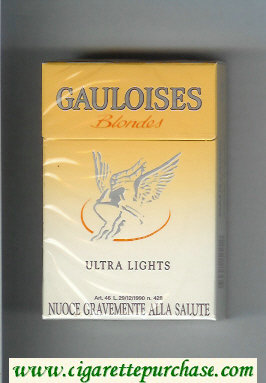Gauloises Blondes Ultra Lights Cigarettes hard box