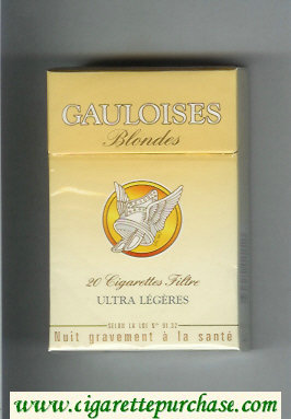 Gauloises Blondes Ultra Legeres Cigarettes hard box