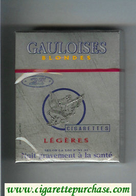 Gauloises Blondes 25s Legeres grey Cigarettes hard box