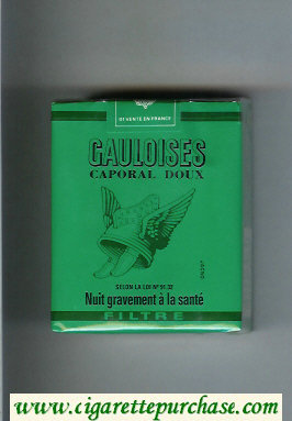 Gauloises Caporal Doux Filtre green cigarettes soft box