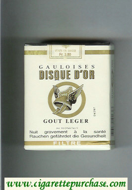 Gauloises Disque D'Or Gout Leger Filtre cigarettes soft box