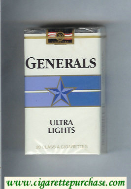 Generals Ultra Lights cigarettes soft box