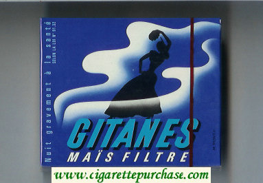 Gitanes Mais Filtre cigarettes wide flat hard box