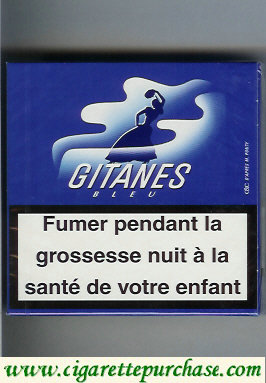 Gitanes Bleu cigarettes wide flat hard box