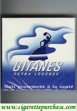 Gitanes Extra Legeres cigarettes wide flat hard box