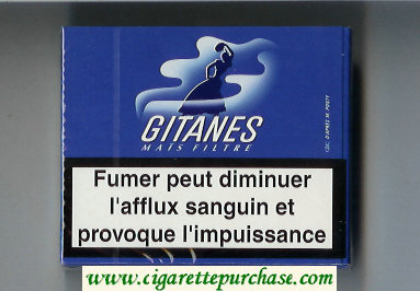 Gitanes Mais Filtre cigarettes wide flat hard box