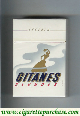 Gitanes Blondes Legeres white and grey cigarettes hard box