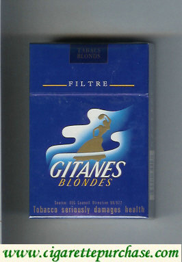 Gitanes Blondes Filtre blue cigarettes hard box