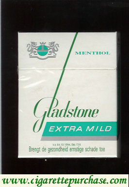 Gladstone Menthol Extra Mild 25s cigarettes hard box