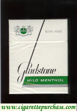 Gladstone Mild Menthol King Size 25s cigarettes hard box
