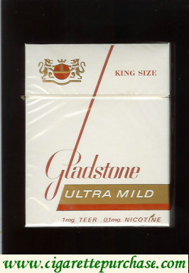 Gladstone Ultra Mild King Size 25s cigarettes Hard box