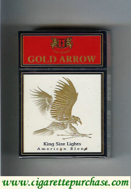 Gold Arrow King Size Lights American Blend cigarettes hard box