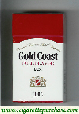 Gold Coast Full Flavor Box 100s Premium 'Carolina Gold' Cigarettes hard box