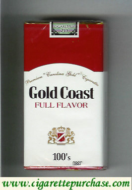 Gold Coast Full Flavor 100s Premium 'Carolina Gold' Cigarettes soft box