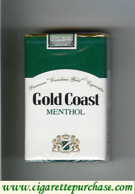 Gold Coast Menthol Premium 'Carolina Gold' Cigarettes soft box