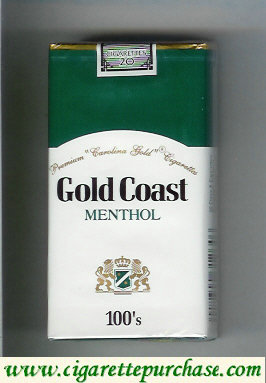 Gold Coast Menthol 100s Premium 'Carolina Gold' Cigarettes soft box
