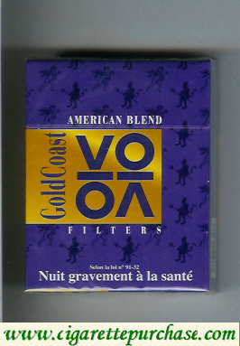 Gold Coast VO Filters American Blend 25s Cigarettes hard box