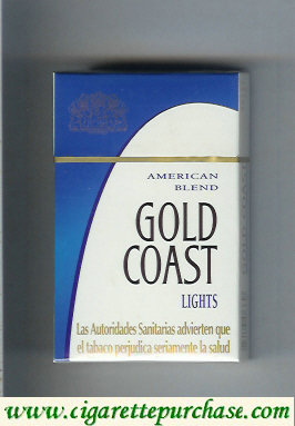 Gold Coast Lights American Blend Cigarettes hard box