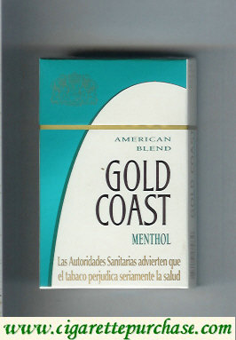 Gold Coast Menthol American Blend Cigarettes hard box