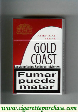 Gold Coast American Blend white and red Cigarettes hard box