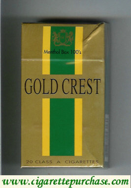 Gold Crest Menthol Box 100s cigarettes hard box