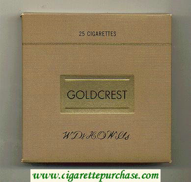 Gold Crest 100s 25 cigarettes wide flat hard box