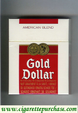 Gold Dollar American Blend 25s white and red cigarettes hard box