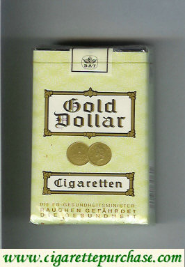 Gold Dollar Cigaretten light green and white cigarettes soft box