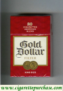 Gold Dollar 20 Cigarettes American Blend Filter red and white cigarettes hard box