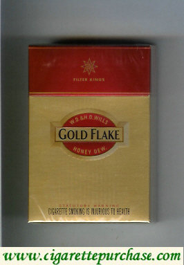 Gold Flake gold and red cigarettes hard box