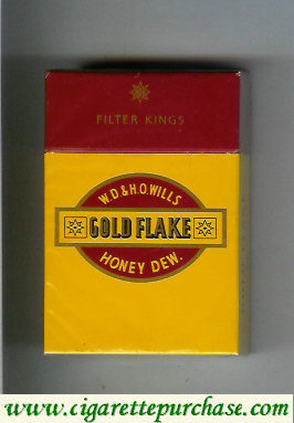 Gold Flake yellow and red cigarettes hard box