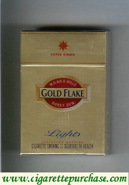 Gold Flake Lights gold cigarettes hard box