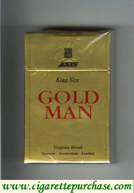 Gold Man Anis King Size Virginia Blend cigarettes hard box