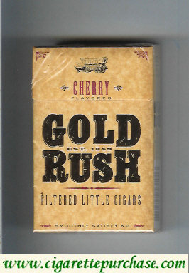 Gold Rush Cherry Flavored Filtered Little Cigars cigarettes hard box