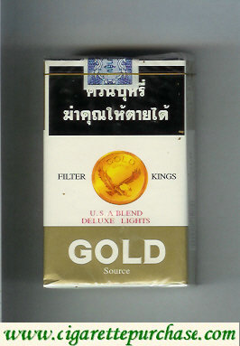 Gold USA Blend Deluxe Lights Filter Kings cigarettes soft box