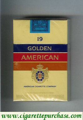 Golden American cigarettes hard box