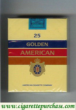 Golden American 25s cigarettes hard box