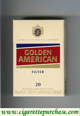 Golden American Filter yellow and red cigarettes hard box