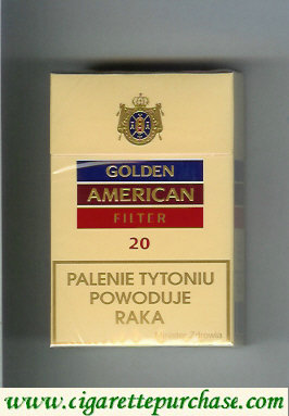 Golden American Filter cigarettes hard box