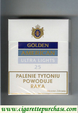 Golden American Ultra Lights 25s cigarettes hard box