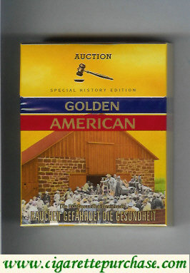Golden American Special History Edition Auctuion 25s cigarettes hard box