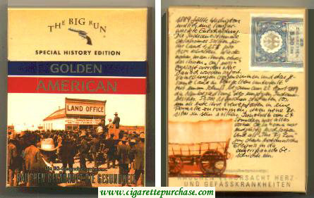 Golden American Special History Edition The Big Run 25s cigarettes hard box