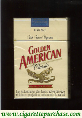 Golden American Classic Full Flavor cigarettes hard box