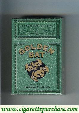 Golden Bat green cigarettes hard box