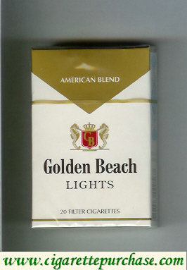 Golden Beach American Blend Lights cigarettes hard box