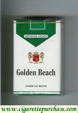 Golden Beach American Blend Menthol Lights cigarettes soft box